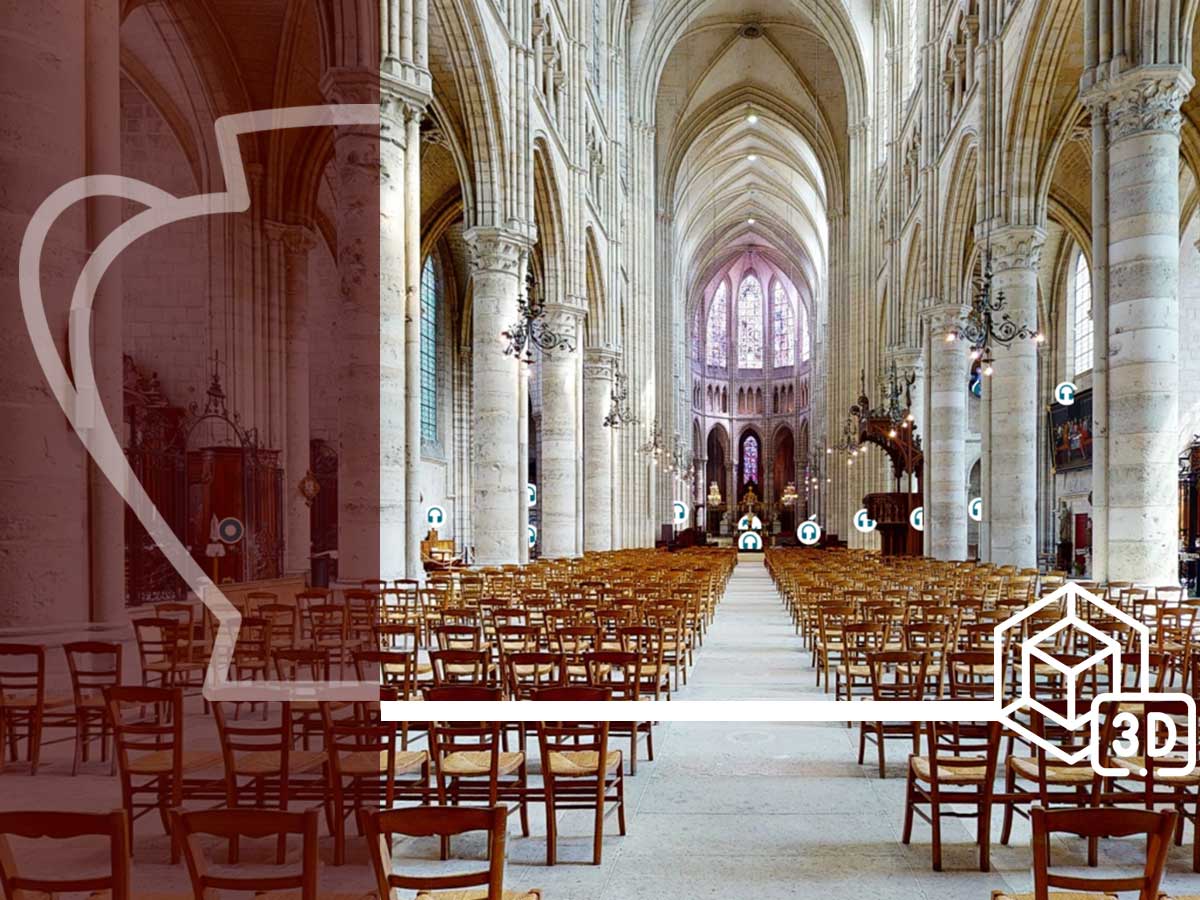 Visite Virtuelle cathédrale Saint-Gervais-Saint-Protais Soissons
