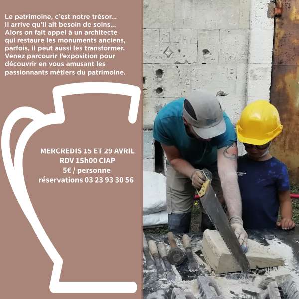 Visite atelier des métiers du patrimoine à l'abbaye Saint-Jean-des-Vignes de Soissons