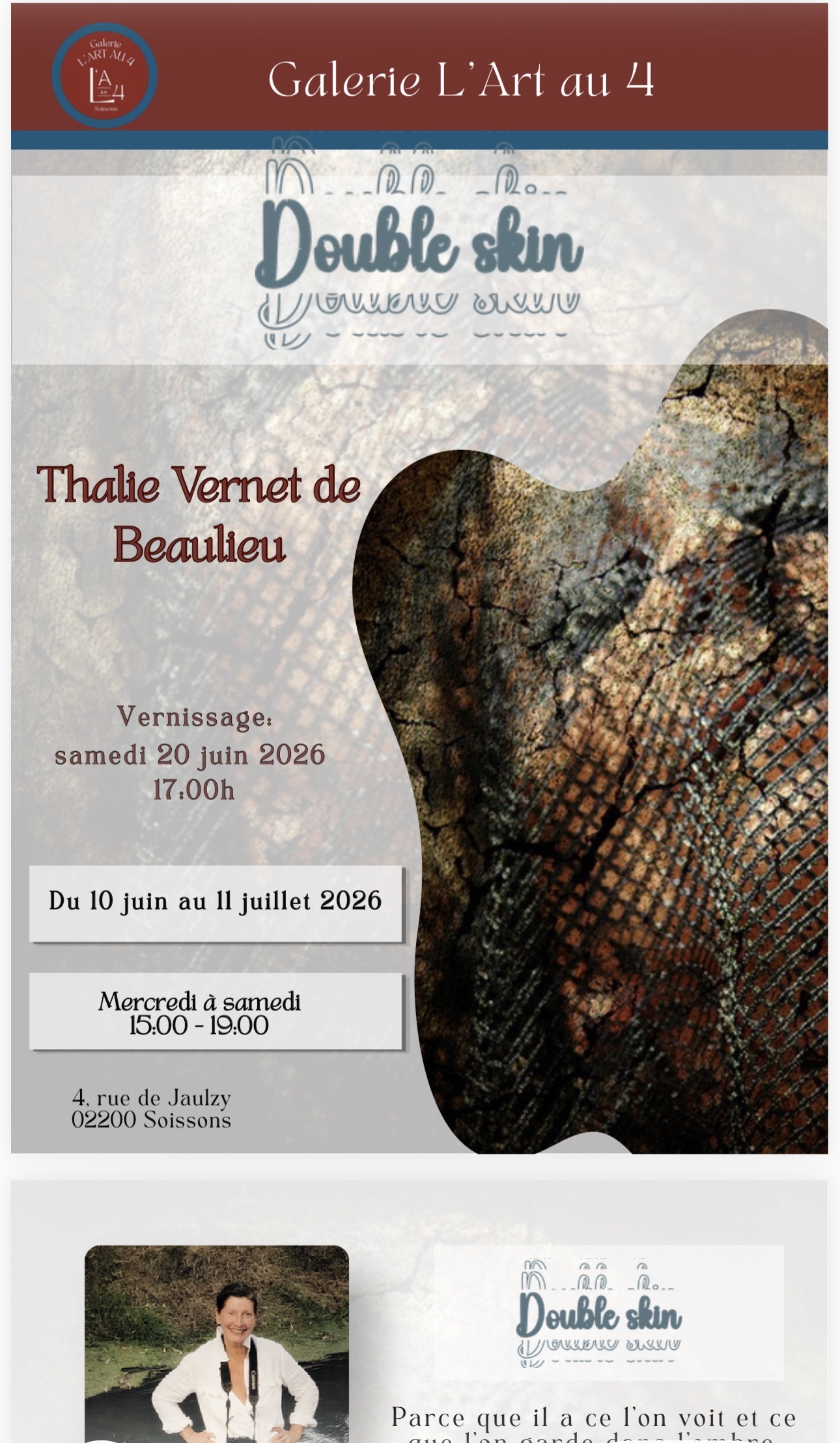 Vernissage Double skin - Exposition photo