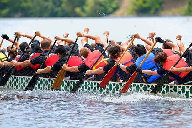 Dragon boat, on rame de Pommiers à Soissons